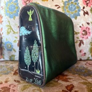 Vintage Consuela Vibrant Green and Black cosmetic case